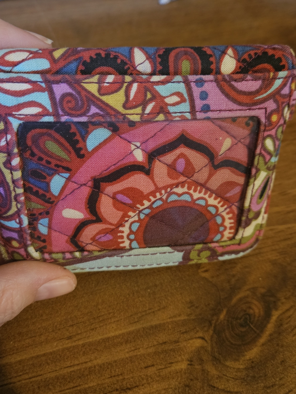 Vera Bradley Floral Quilted Card Wallet - Pink Multi